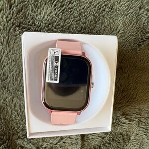 NWB Smart Watch Pink Touchscreen Android & IOS w/ Charger fitness tracker sport